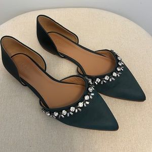 J.Crew green flats - Size 8